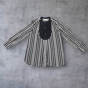 Tory Burch Silk Polka Dot Tunic Blouse Size 10